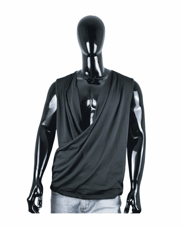 Camiseta Drapeada Negra