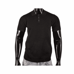 Polo Jersey Punto Negro
