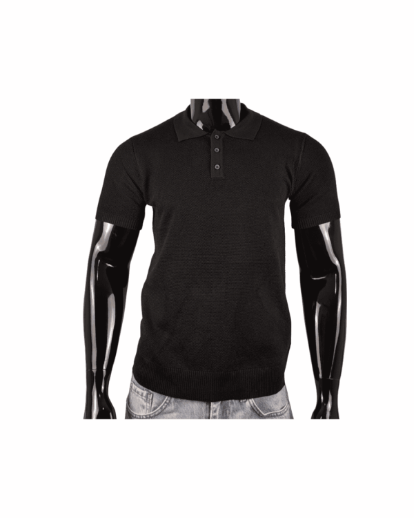 Polo Jersey Punto Negro