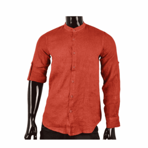 Camisa Lino Mao Granate