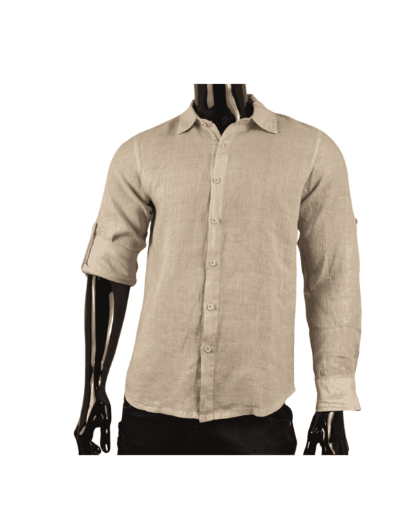 Camisa Lino Clásico Marfil