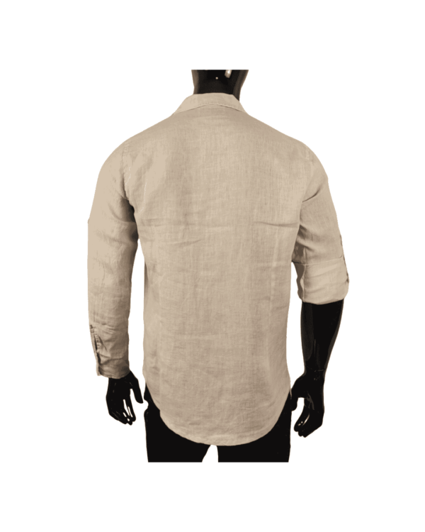 Camisa Lino Clásico Marfil - Imagen 2