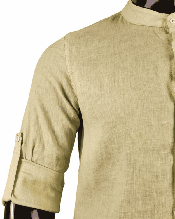 Camisa Lino Mao Manzana - Imagen 3